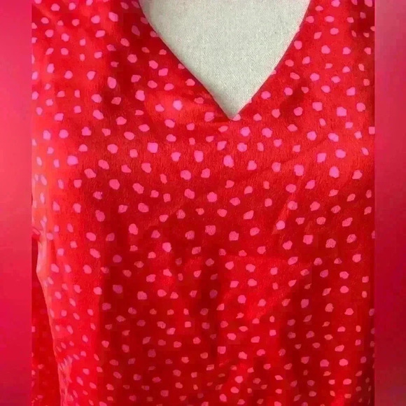 Julie Brown NYC Size 6 Dress Mini red with pink dots and lining - Picture 10 of 11